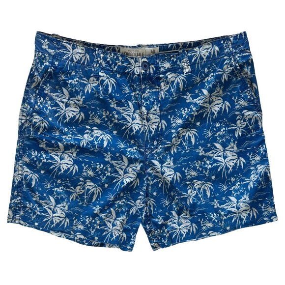 Aeropostale Mens Shorts Size 40 Blue Floral Cotton 6.5" Short - Picture 1 of 13